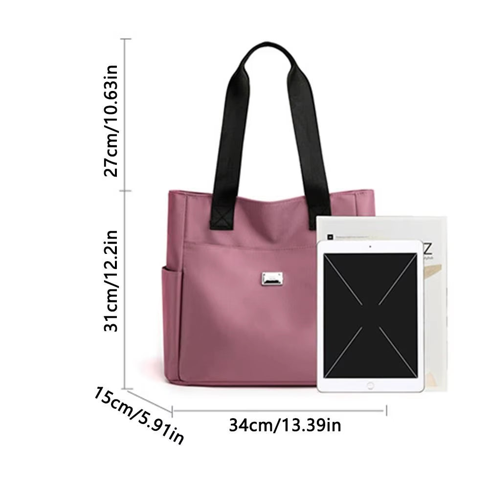 Large Capacity Handbag Shoulder Bag Lightweight Waterproof Nylon Shoulder Bag Tote Bags for Work School