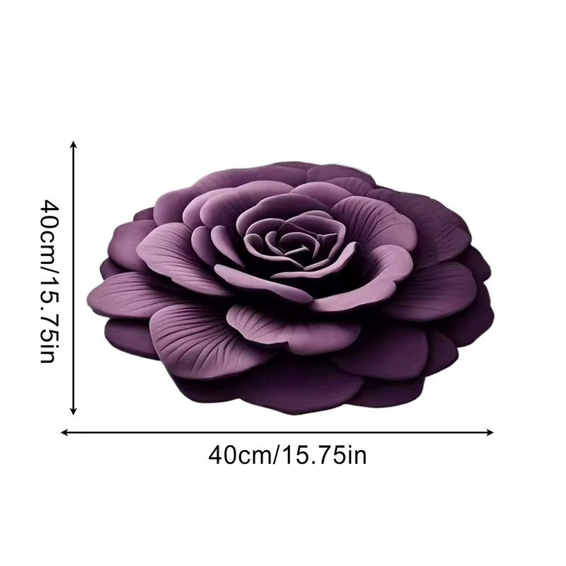 Bathroom Absorbent Floor Mat Absorbent Quick Drying Stone Mat 3D Realistic Floral Non-Slip Fast Drying Rug 15.75X15.75In For